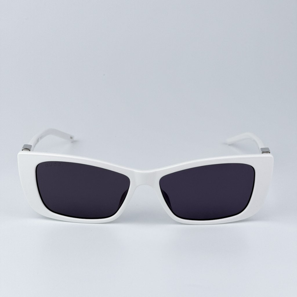 Gucci Women Brand New Sunglasses White Grey Cat Eye Gg1681s 006